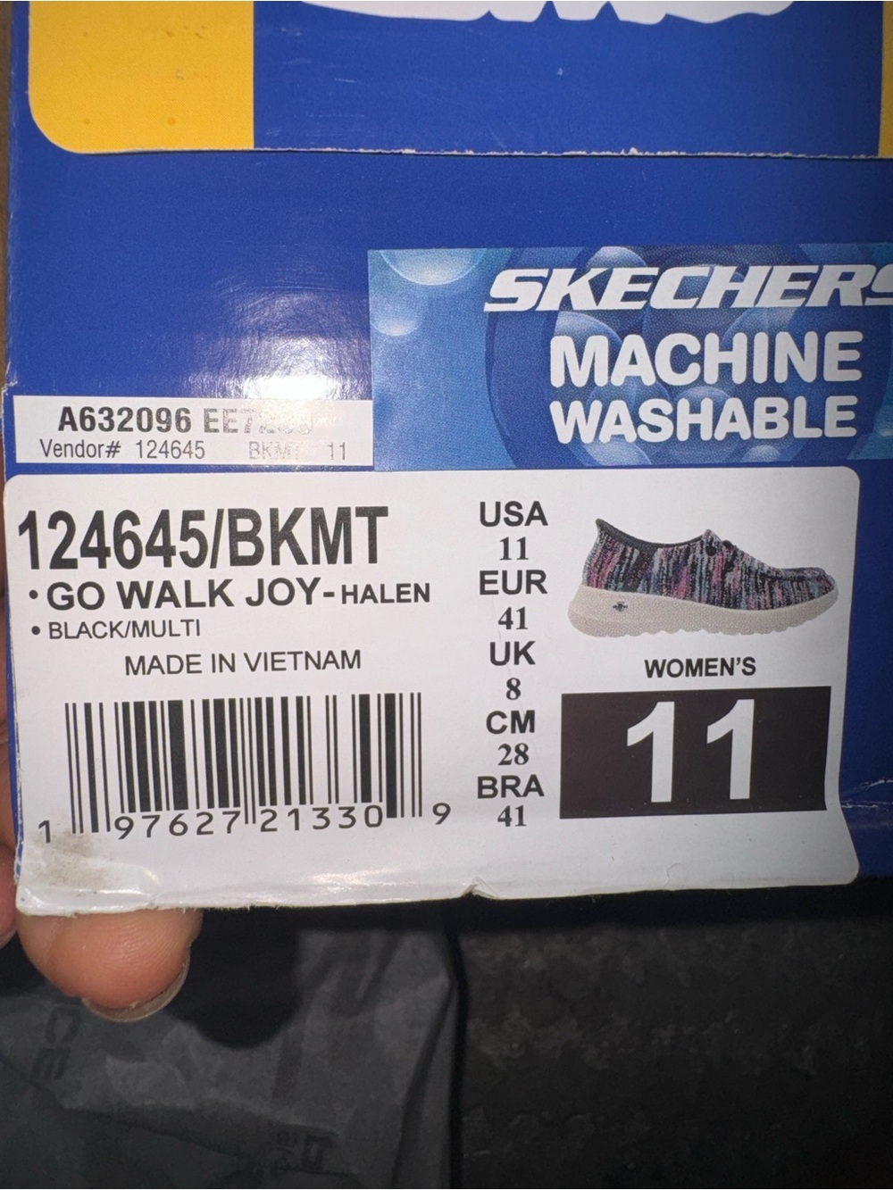Skechers Multicolor Knit Slip-On Sneakers with Pink and Blue Accents - Picture 8 of 8